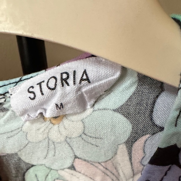 Storia Floral Dress - Pink, Blue, Black Medium - Picture 2 of 8